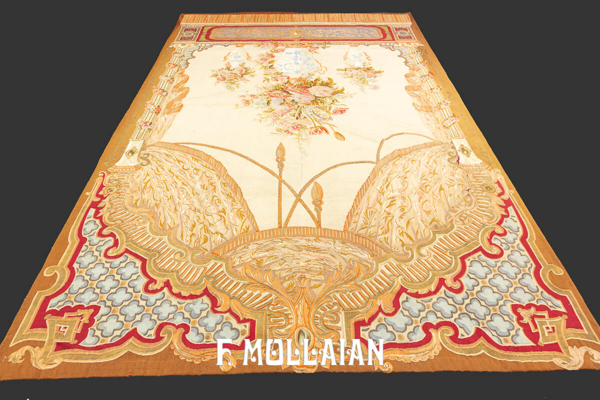 Aubusson Rug Flat-weave n°:387091